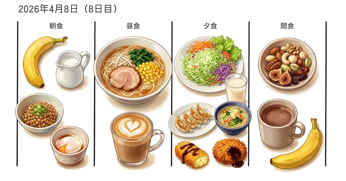 2026年4月8日の食事内容