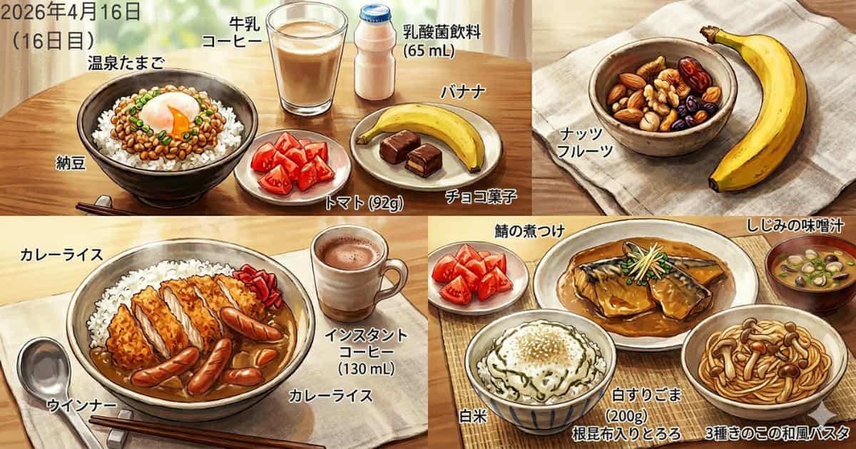 2026年4月16日の食事内容