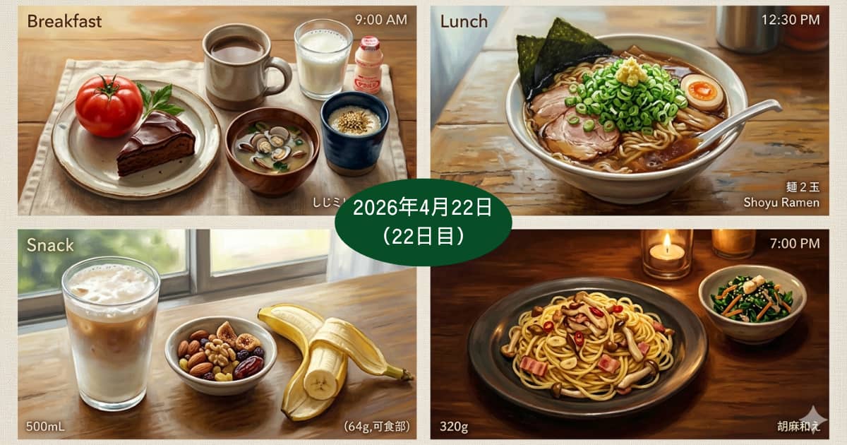 2026年4月22日の食事内容