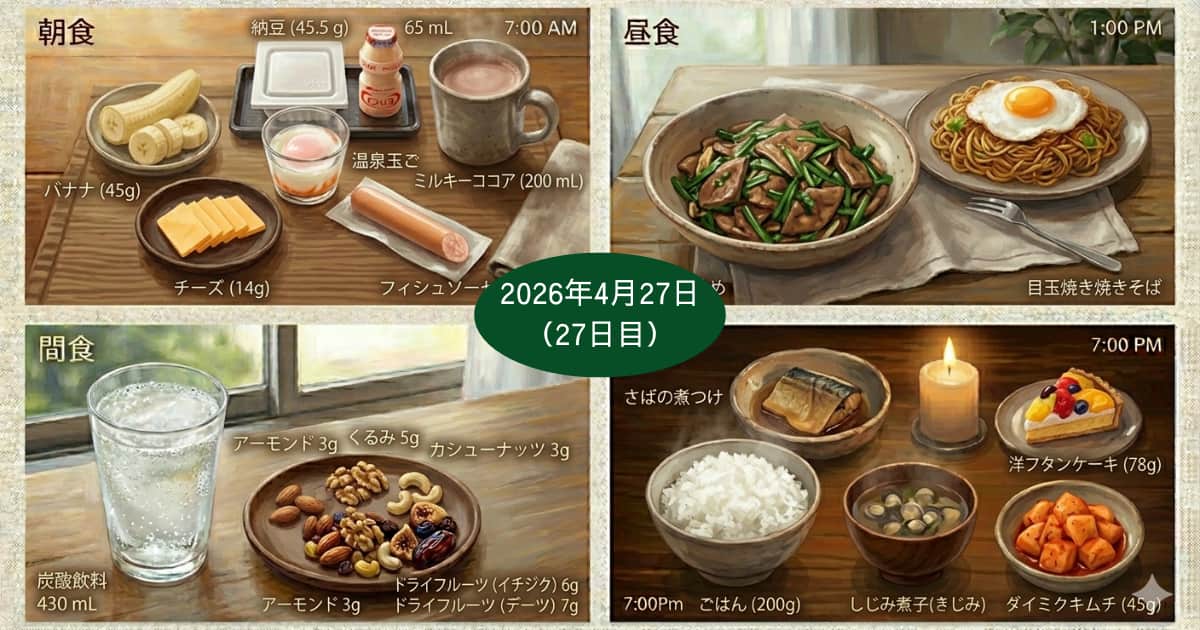 2026年4月27日の食事内容