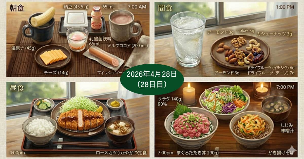 2026年4月28日の食事内容