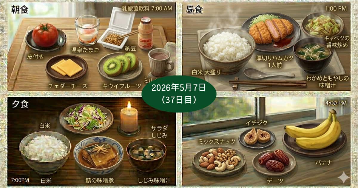 2026年5月7日の食事内容