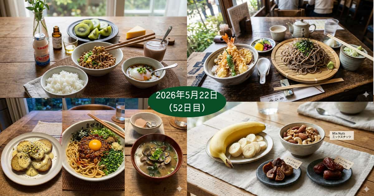 2026年5月22日の食事内容